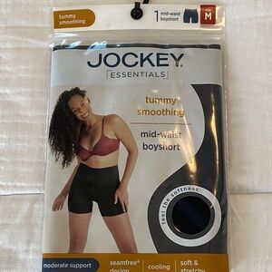 Jockey Black Tummy Smoothing Mid-Waist Boyshort